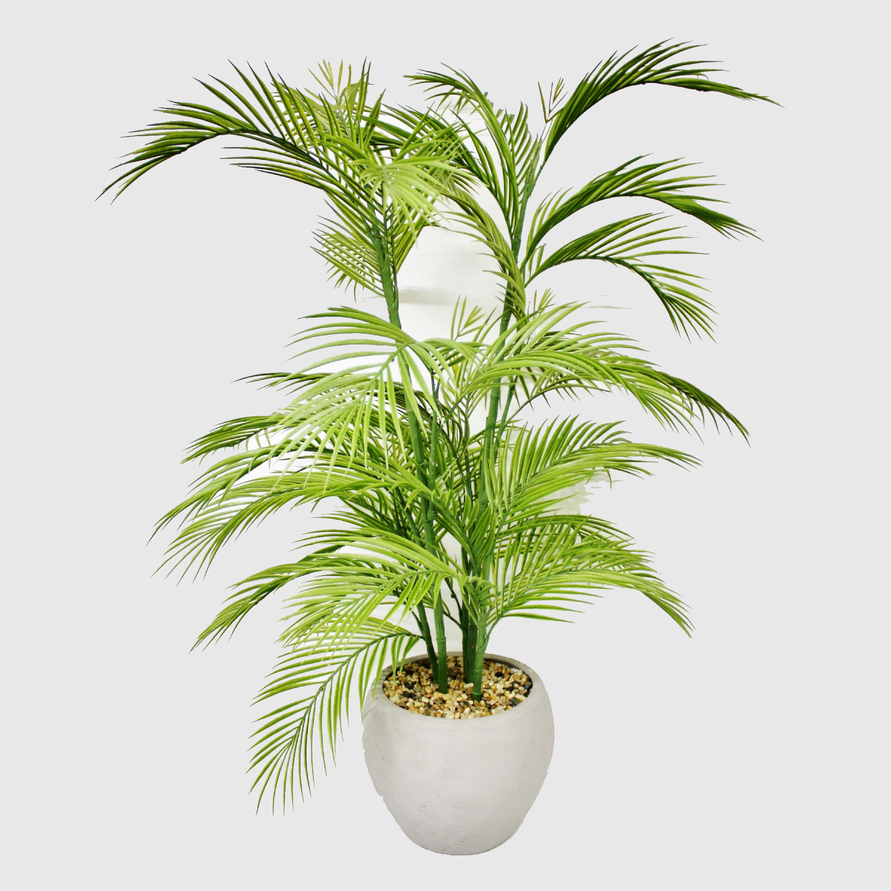 Пальма Конэко-О искусственная зеленая 120 см, в керамическом кашпо цветок искусственный конэко о в подвесном керамическом кашпо