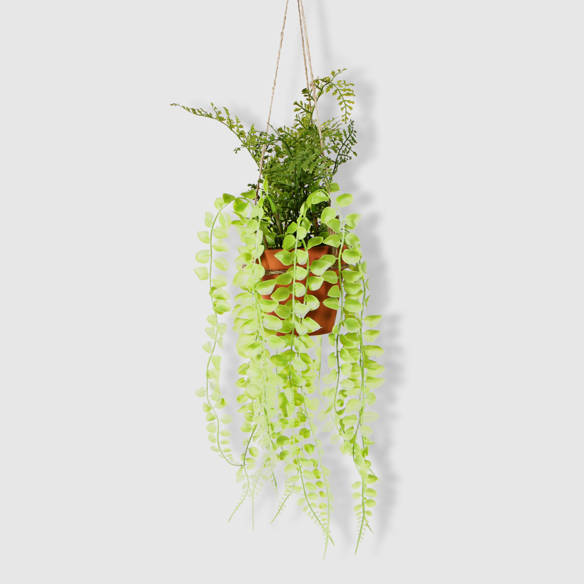 Цветок искусственный Конэко-О в подвесном керамическом кашпо композиция конэко о из лаванды в керамическом кашпо бело зеленая