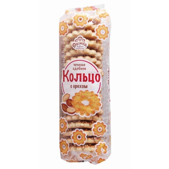Печенье Дымка Кольцо с орехом 225 г арахис bio market жареный соленый 130 г
