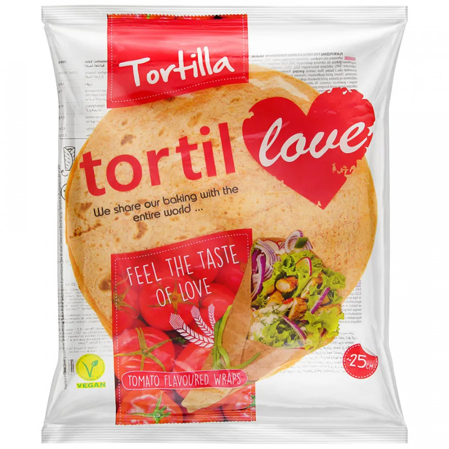 Тортилья Tortillove пшеничная с томатом, 240 г