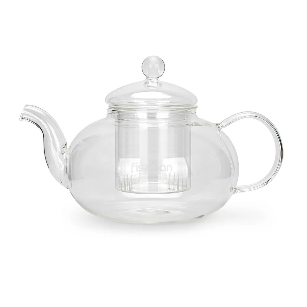 Чайник заварочный Fissman 800 мл со стеклянным фильтром чайник заварочный profi cook pc tk 1165 1100 вт серебристый прозрачный 0 5 л стекло