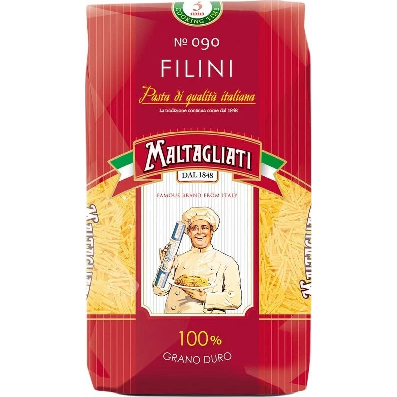 спагетти maltagliati капеллини 002 450 г Макаронные изделия Maltagliati Filini №090 450 г