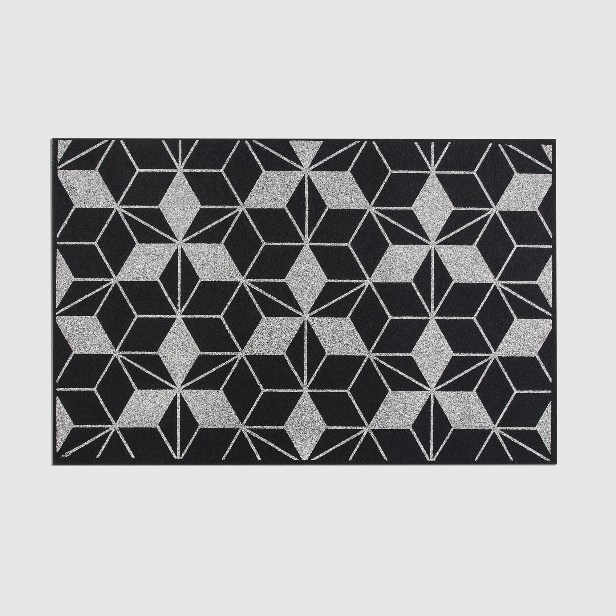 Коврик придверный X Y Carpet чёрно-белый 55х85 см коврик придверный x y carpet серый 40х60 см