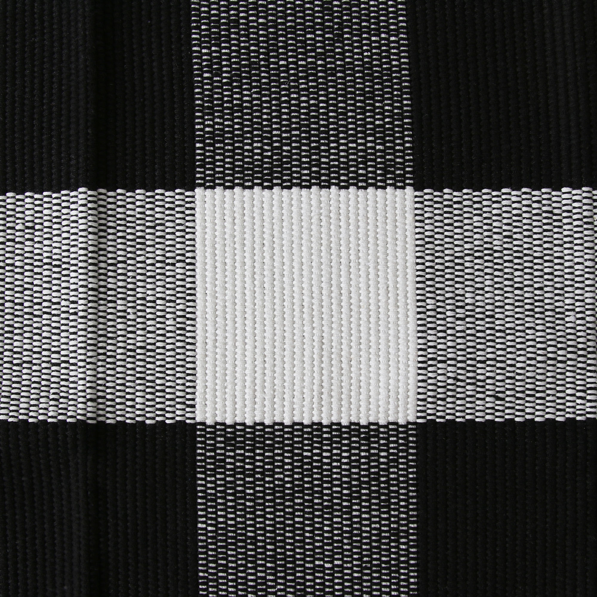 Коврик придверный X Y Carpet хлопковый чёрно-белый 90х150 см, цвет черный - фото 6