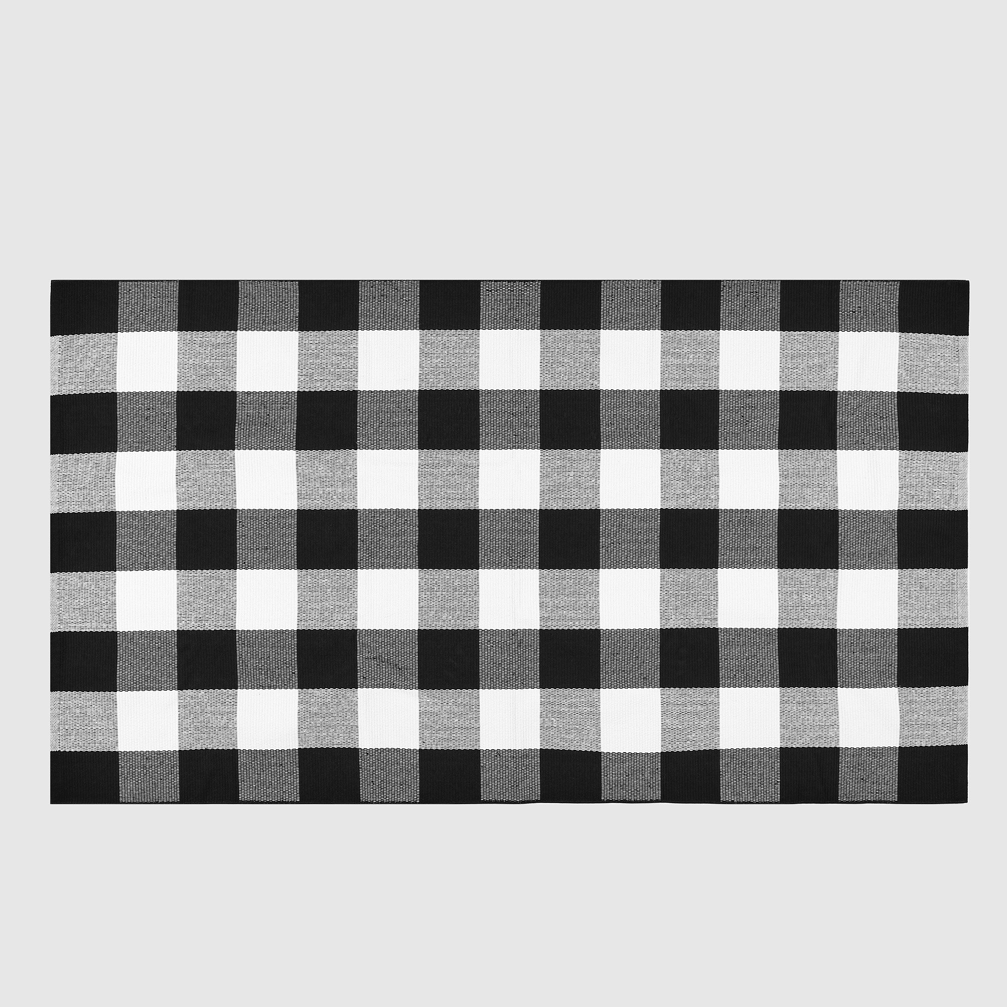 Коврик придверный X Y Carpet хлопковый чёрно-белый 60х90 см косметичка на молнии цвет чёрно белый