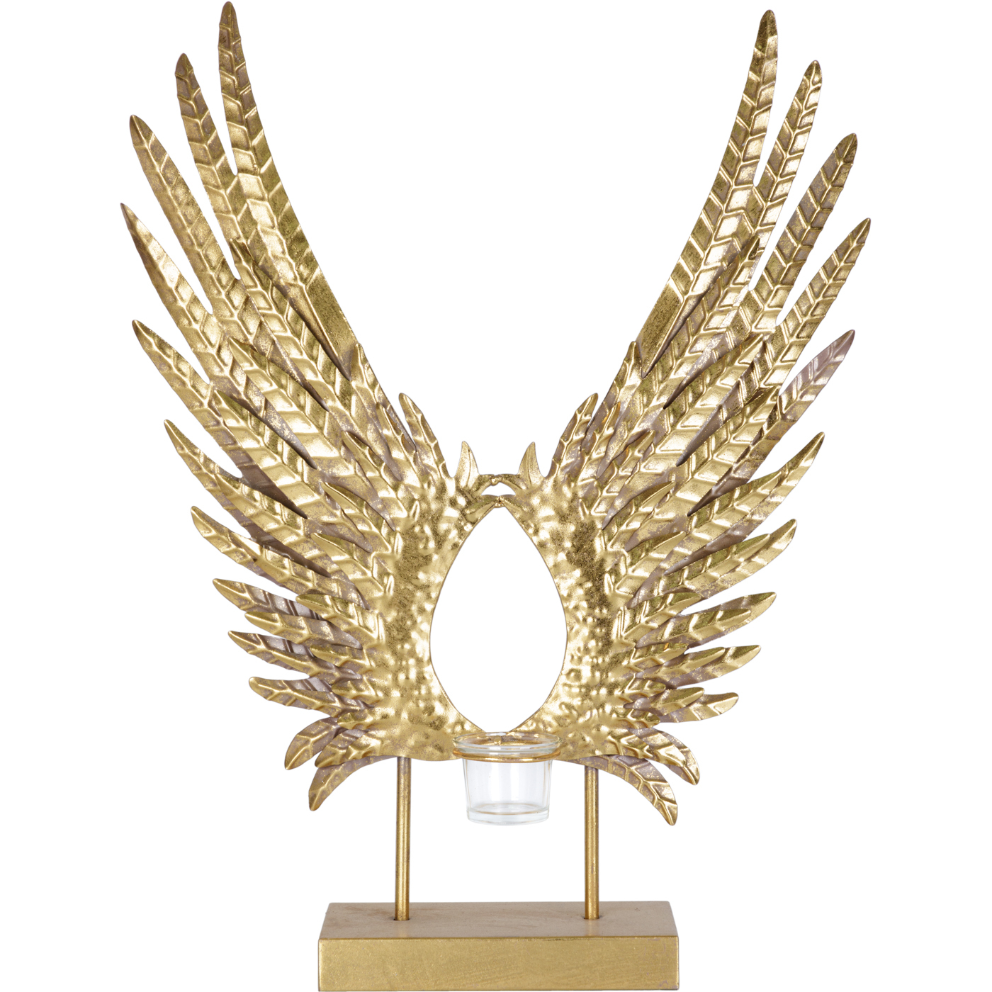 Декор настольный Glasar крылья 44.5x12x56 см чаша glasar синяя с золотым 24х24х12 см