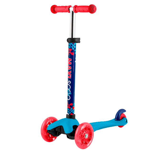 Самокат Maxiscoo Серия Baby 3-х колесный со светящимися колесами голубой самокат детский х колесный