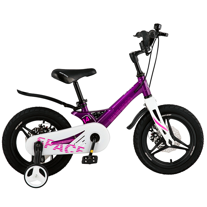 Велосипед детский Maxiscoo Space делюкс 14 дюймов фиолетовый велосипед взрослый huffy горный extent 26 дюймов 18 скоростей серый