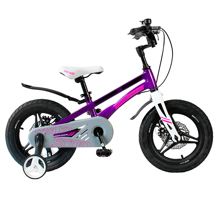 фото Велосипед детский maxiscoo ultrasonic делюкс плюс 14 дюймов фиолетовый