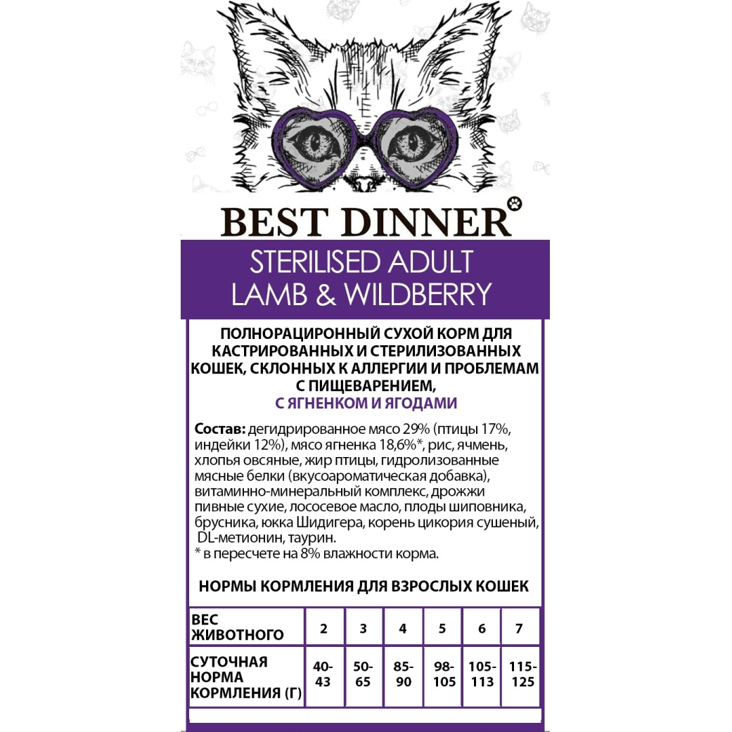 Корм Best Dinner Купить Спб