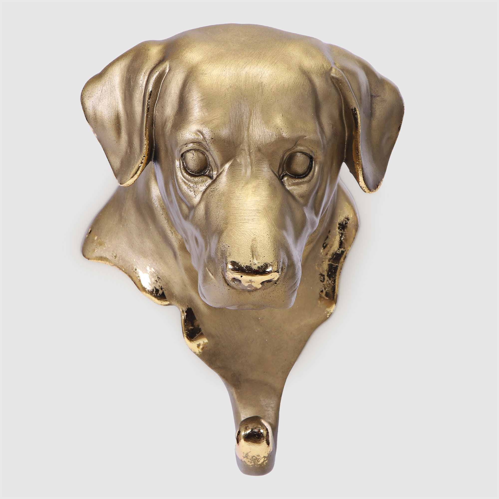 фото Вешалка настенная тпк полиформ голова собаки бронзовая,высота 20 см