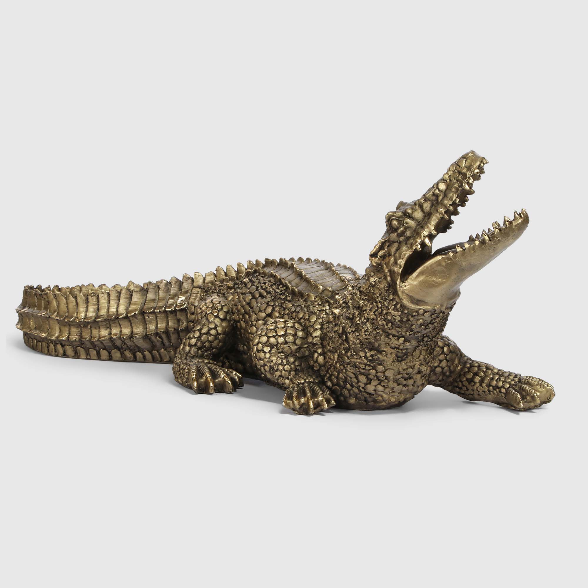 фигура декоративная тпк полиформ черепаха средняя высота 18 см длина 30 cм бронзовая Декоративная фигура Тпк полиформ Крокодил L-87см Бронза