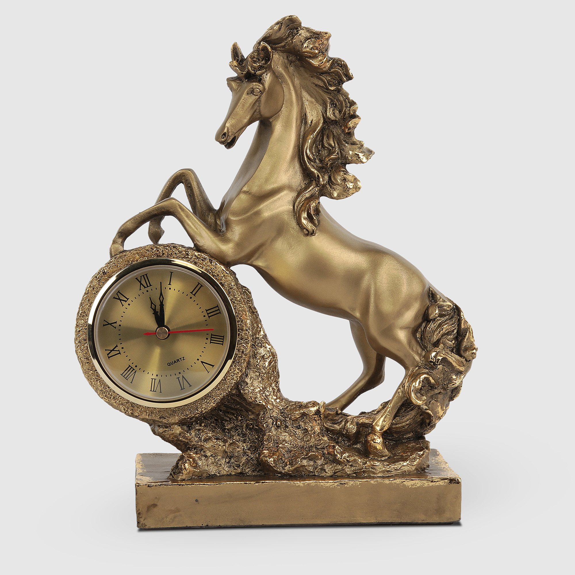 Часы Тпк полиформ лошадь большая 30 см бронзовые лошадь на камне тпк полиформ бронзовая 23х33х8 см