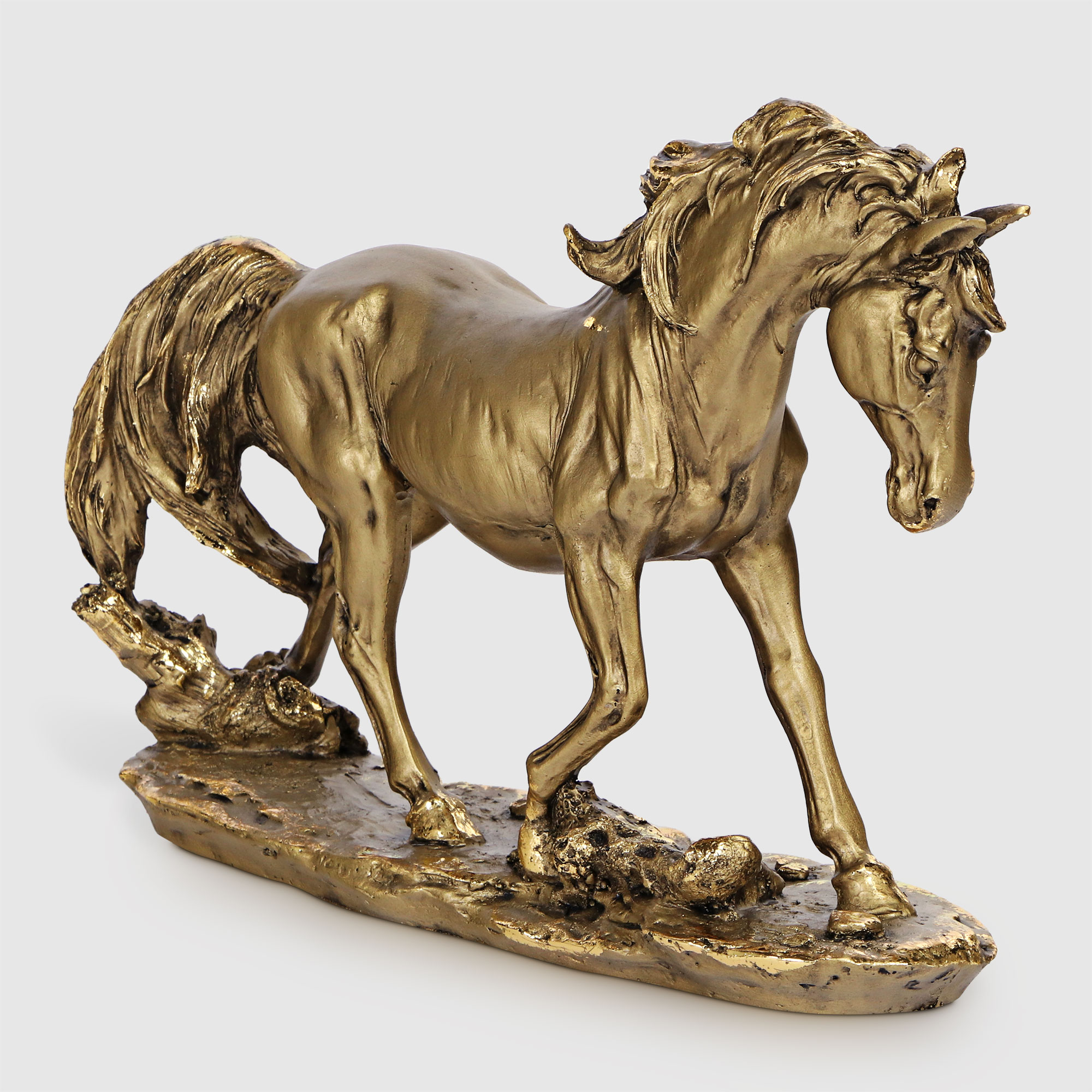 Лошадь на камне Тпк полиформ бронзовая, 23х33х8 см белка с орешками тпк полиформ бронзовая высота 32 см