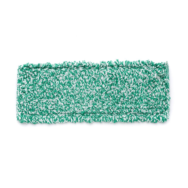 Насадка для швабры CISNE 207100-04 липучка, плоская, микрофибра, зелёно-белая, 40 см насадка для плоской швабры арт 5386763 41×12 см микрофибра серый