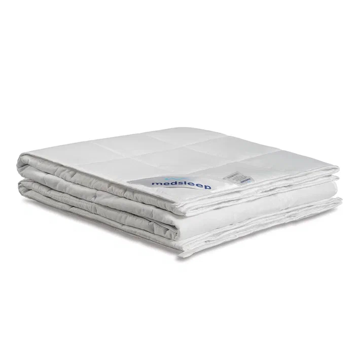 Одеяло утяжелённое Medsleep Дефорте белое 140х200 см, цвет белый - фото 1