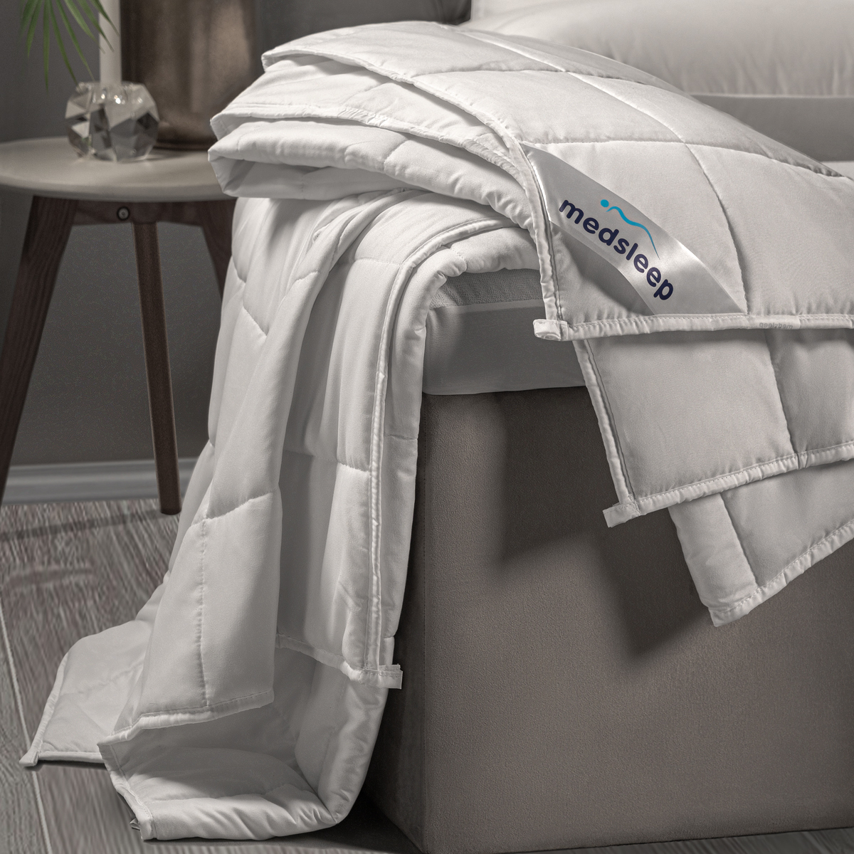 Одеяло утяжелённое Medsleep Дефорте белое 140х200 см, цвет белый - фото 5