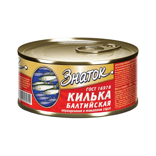 Килька балтийская Знаток Прод в томатном соусе 240 г фасоль пиканта печеная в томатном соусе 530 гр