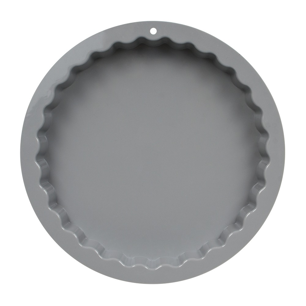 Форма силиконовая Marmiton Basic круглая фигурная 22,5x2,5 см, цвет серый - фото 2