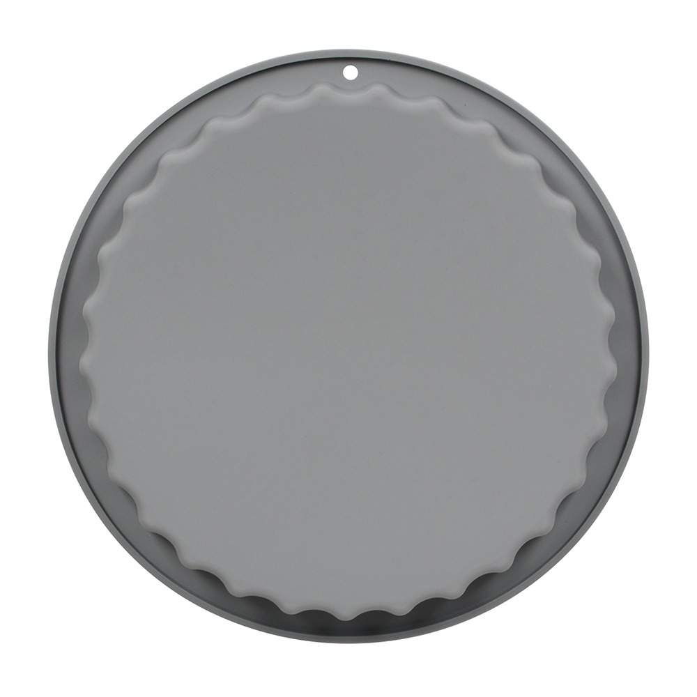 Форма силиконовая Marmiton Basic круглая фигурная 22,5x2,5 см, цвет серый - фото 3