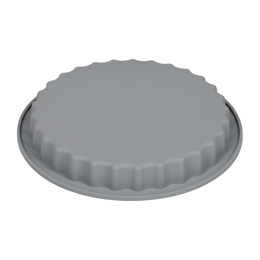 Форма силиконовая Marmiton Basic круглая фигурная 22,5x2,5 см, цвет серый - фото 4