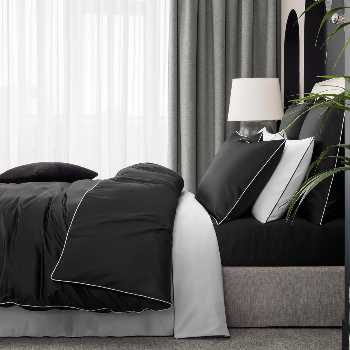 Комплект постельного белья Togas Клэрити чёрный с белым Евро, цвет белый, размер Евро - фото 2
