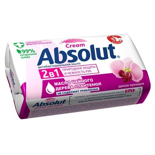 Мыло Absolut 2В1 Дикая орхидея 90Г средство для мытья посуды fairy нежные руки розовый жасмин и алоэ вера 900 мл
