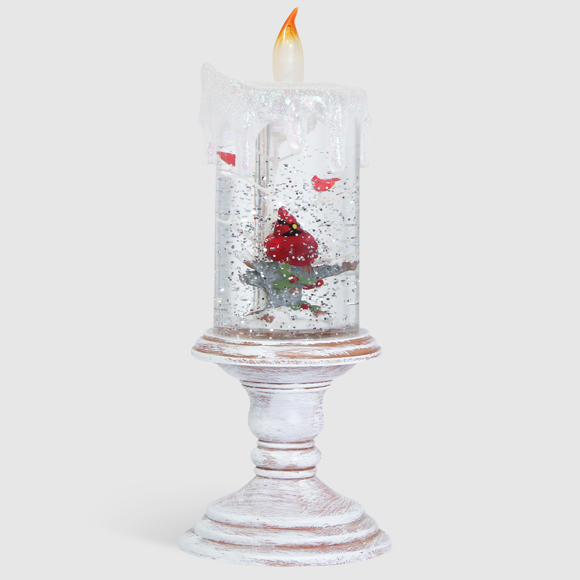 Свеча декоративная Victory Technology снегири LED 10,5х26 см наклейки снегири и рябина декоретто l