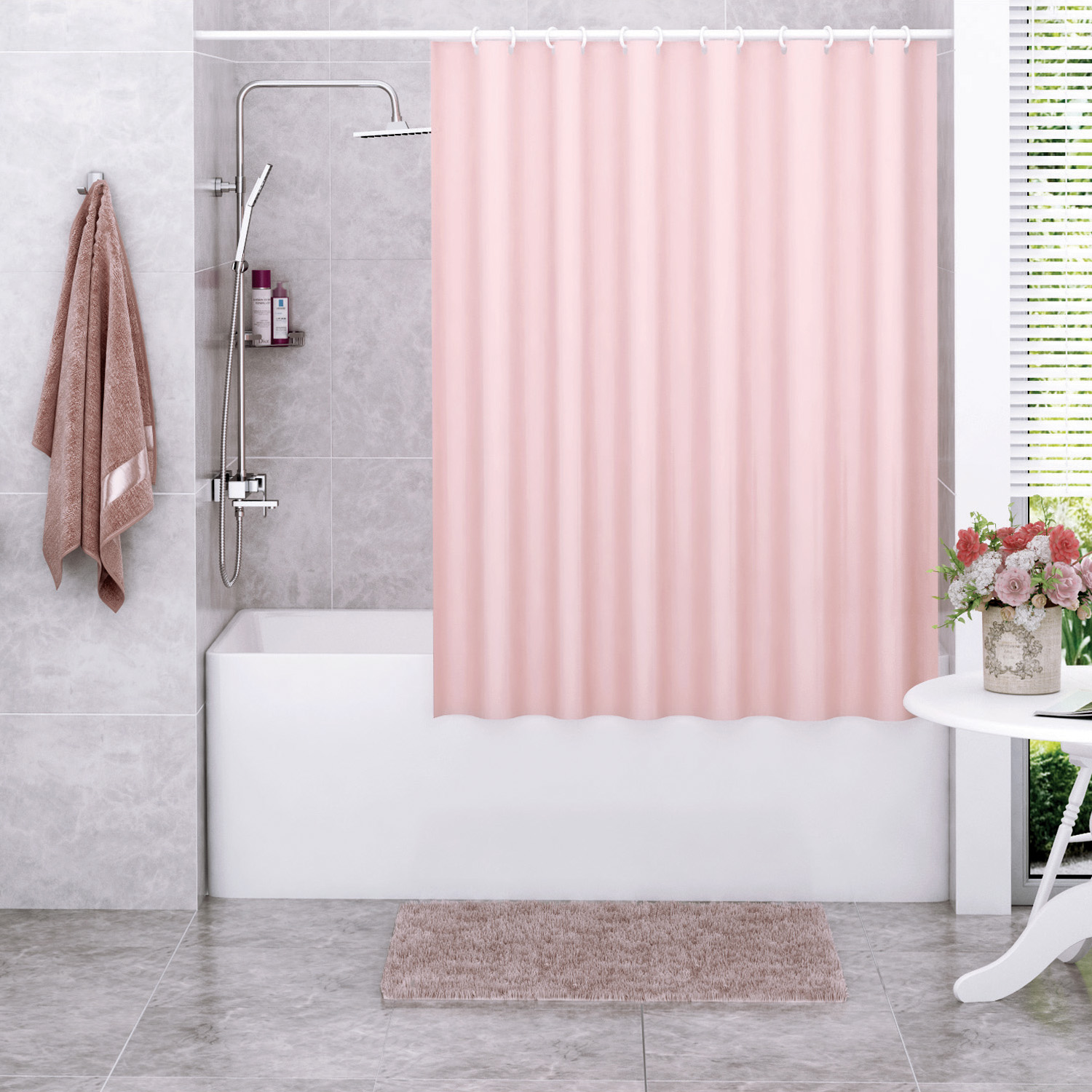 Шторка для ванной Wasserkraft Order розовая 180х200 см шторка для ванной wasserkraft vils бежевая 180х200 см