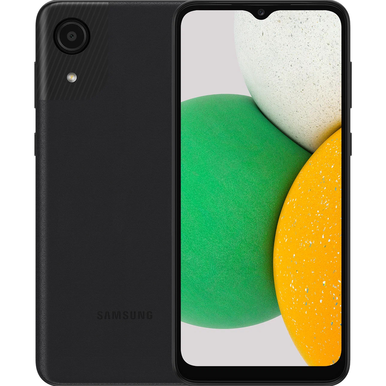 Смартфон Samsung Galaxy A03 Core 32 Гб черный гидрогелевая пленка для meizu 5 мейзу 5 на весь экран с вырезом под камеру матовая