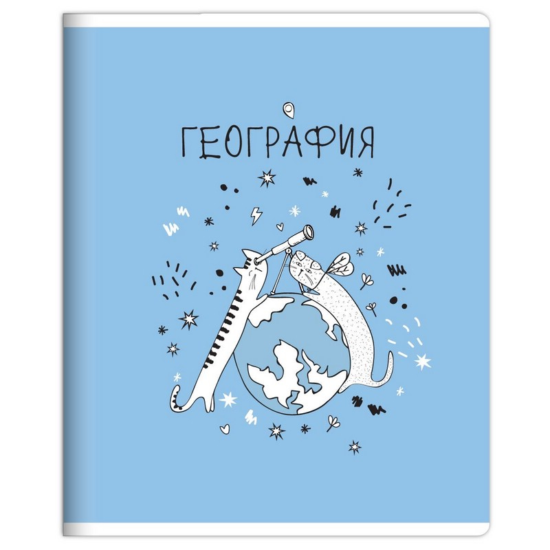 Тетрадь общая Be Smart Feed us география 16,5x20,3 см 48 л в клетку