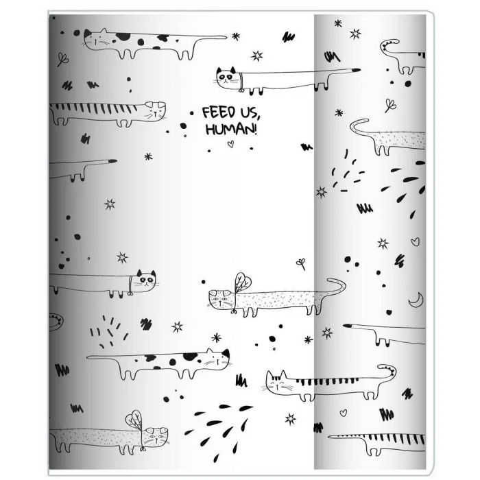 Обложка для тетради Be Smart Feed us 100 мкм 35x21 см А5