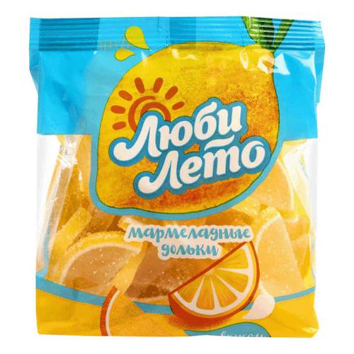 Дольки мармеладные Славконд лимон Люби лето, 250 г