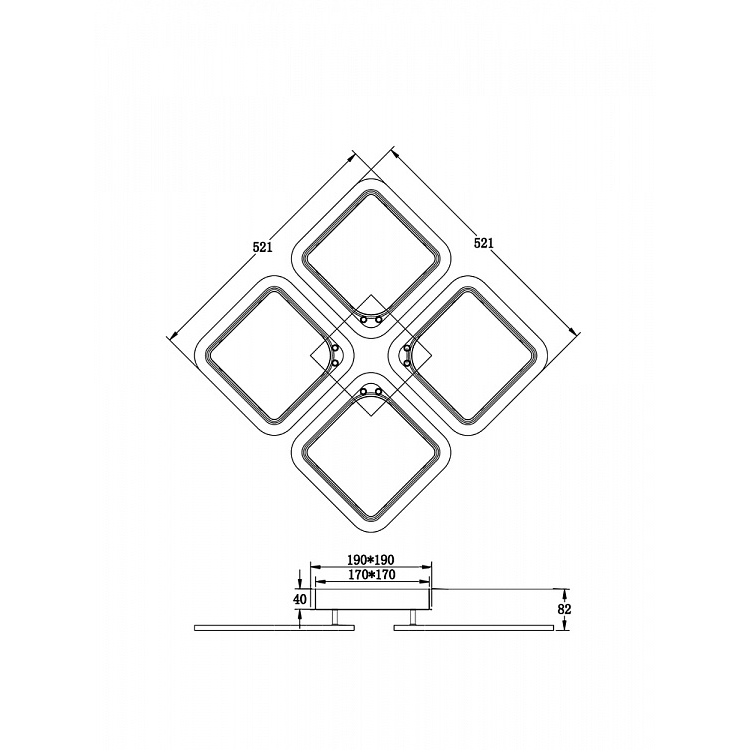 Светильник потолочный Freya Radane FR10020CL-L70W, цвет 3000-6000 k - фото 6