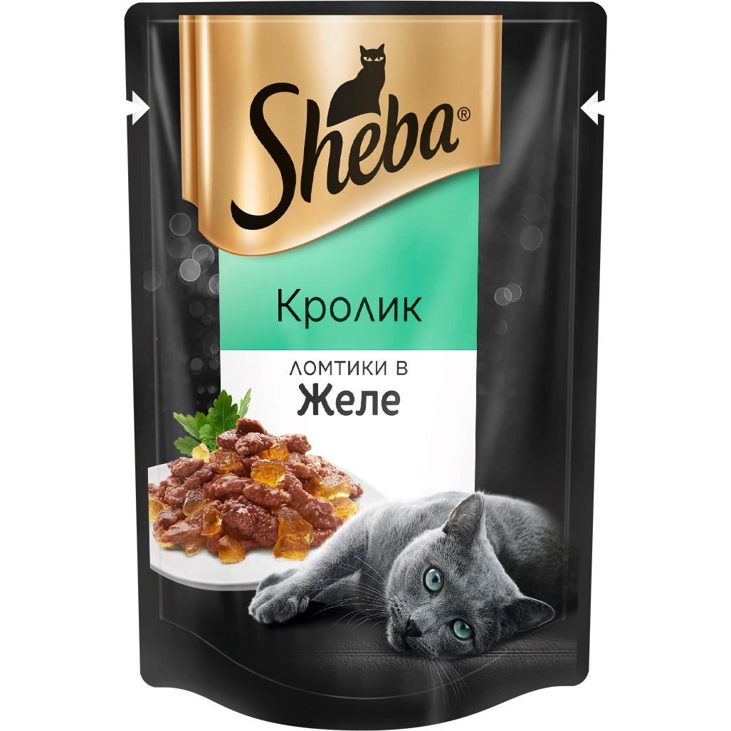 Корм для кошек Sheba Кролик ломтики в желе 75 г