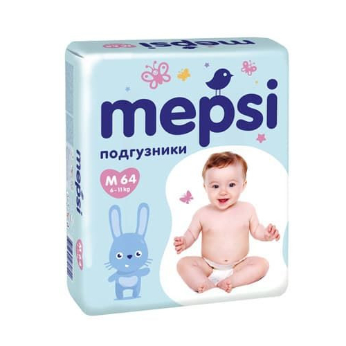 Подгузники Mepsi, размер m, 6-11 кг, 64 шт детские подгузники mepsi 6 11 кг 64 шт