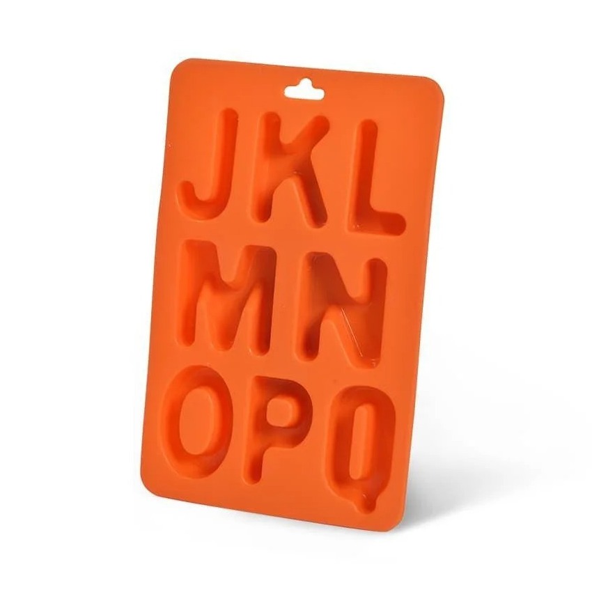 Форма для льда Fissman буквы английского алфавита от J до Q, цвет оранжевый