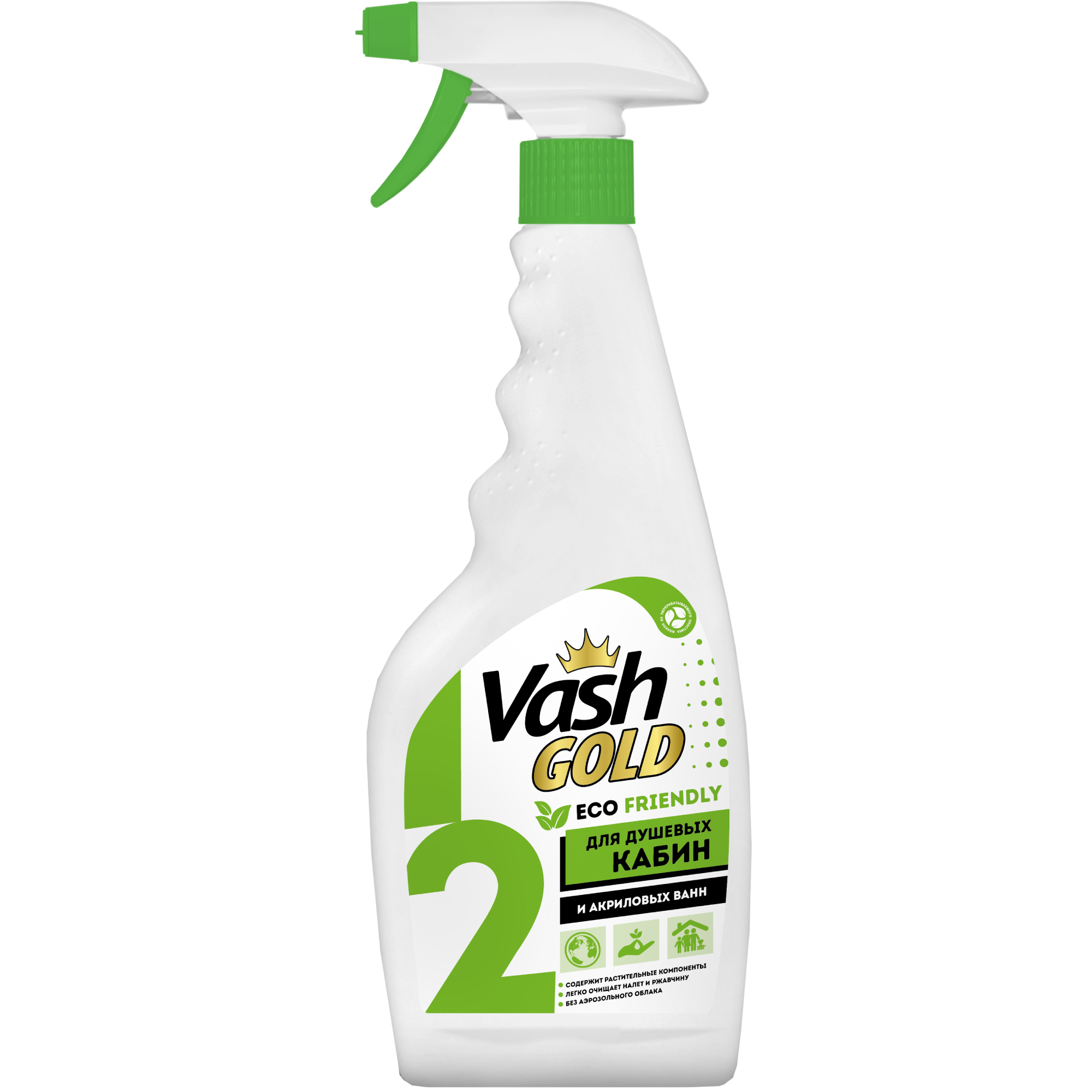 Средство Vash Gold Eco Friendly для чистки акриловых ванн и душевых кабин, 500 мл