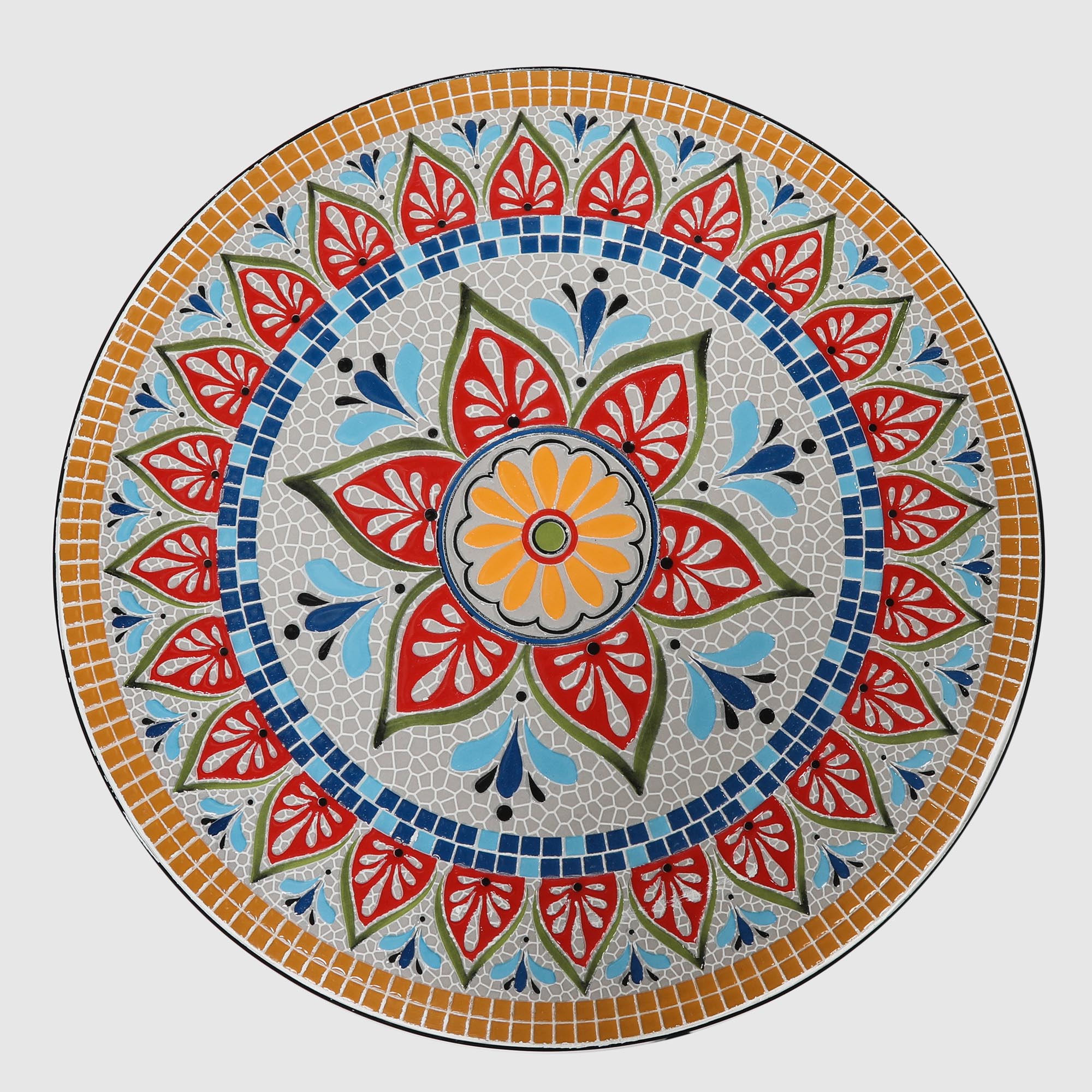 Декоративный стол Heng yu с мозаикой Мексика 60х60х72 см, цвет чёрный - фото 5
