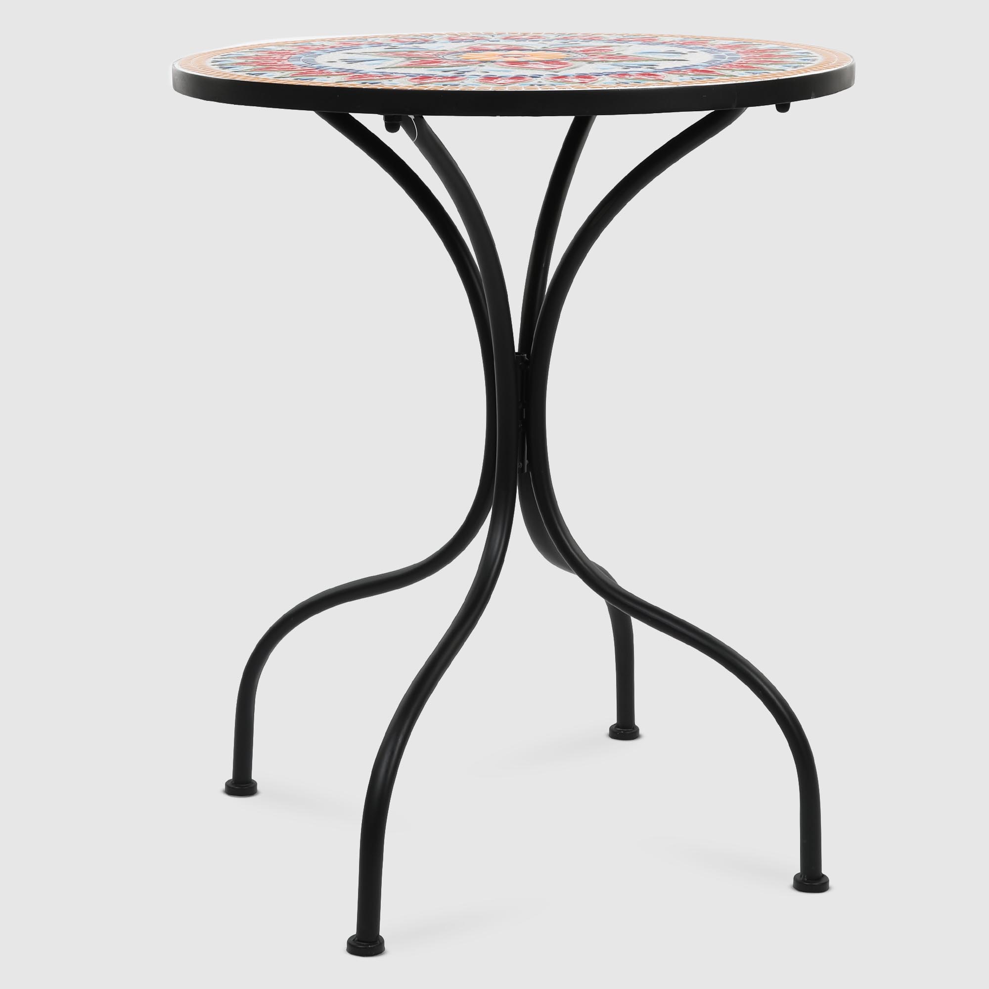Декоративный стол Heng yu с мозаикой Мексика 60х60х72 см, цвет чёрный - фото 6