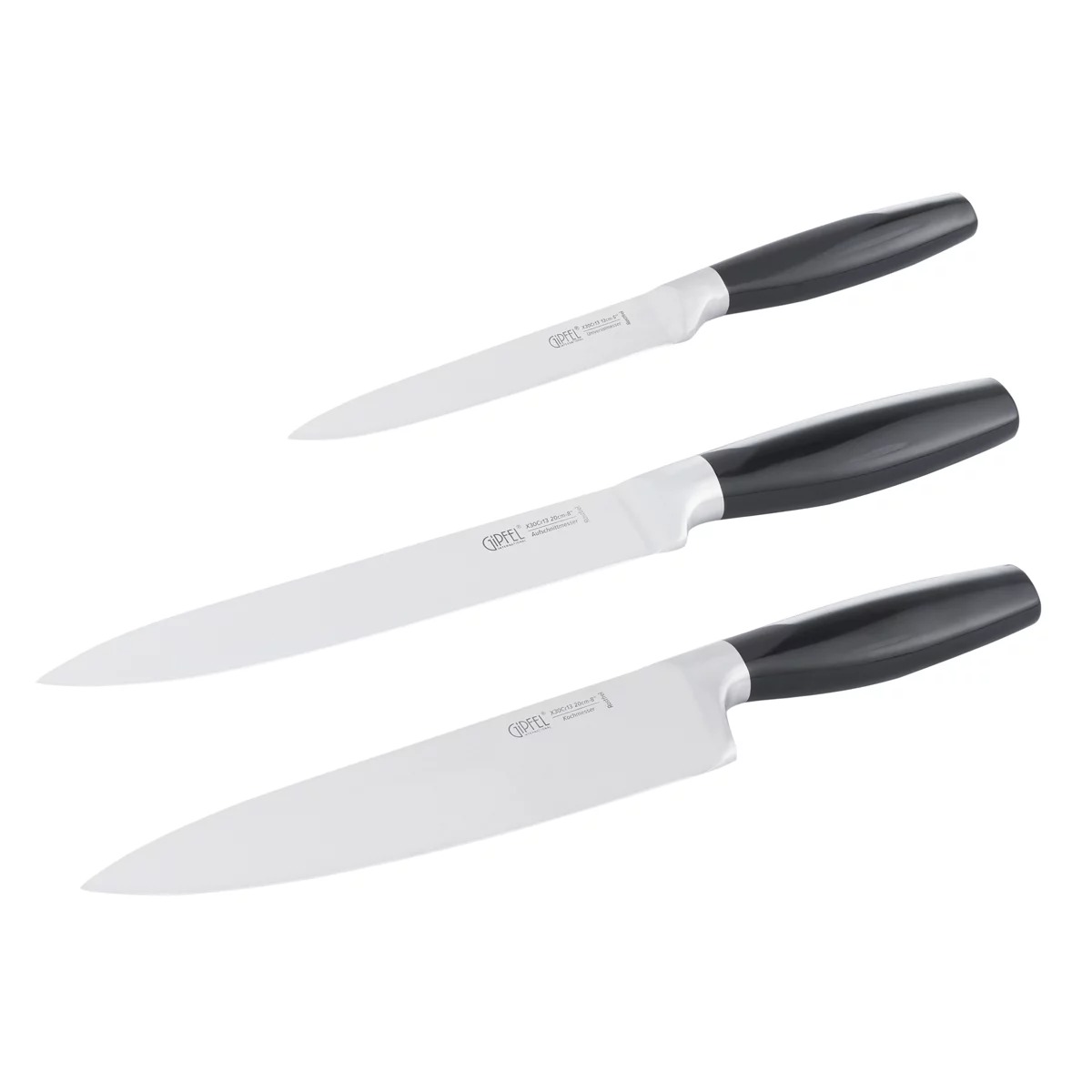 Набор Gipfel Zooma из 3-х кухонных ножей набор ножей gipfel 51086 3 предмета