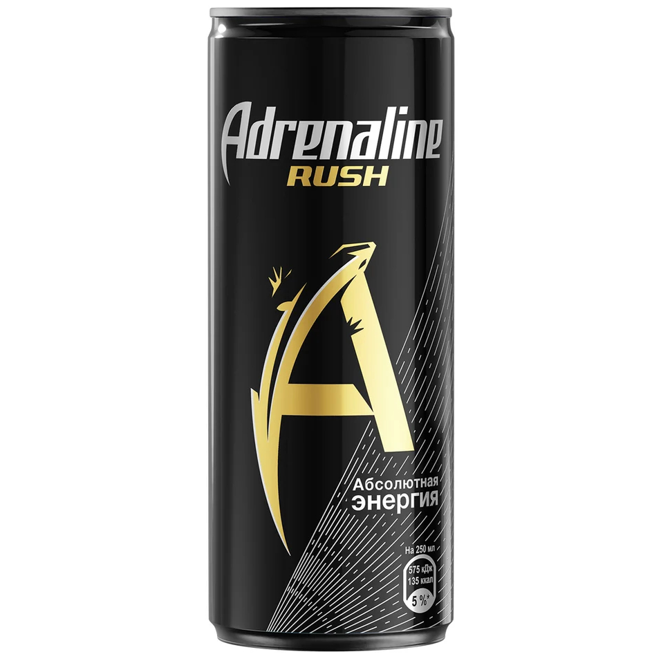 цена Энергетический напиток Adrenaline Rush, 0,33 л