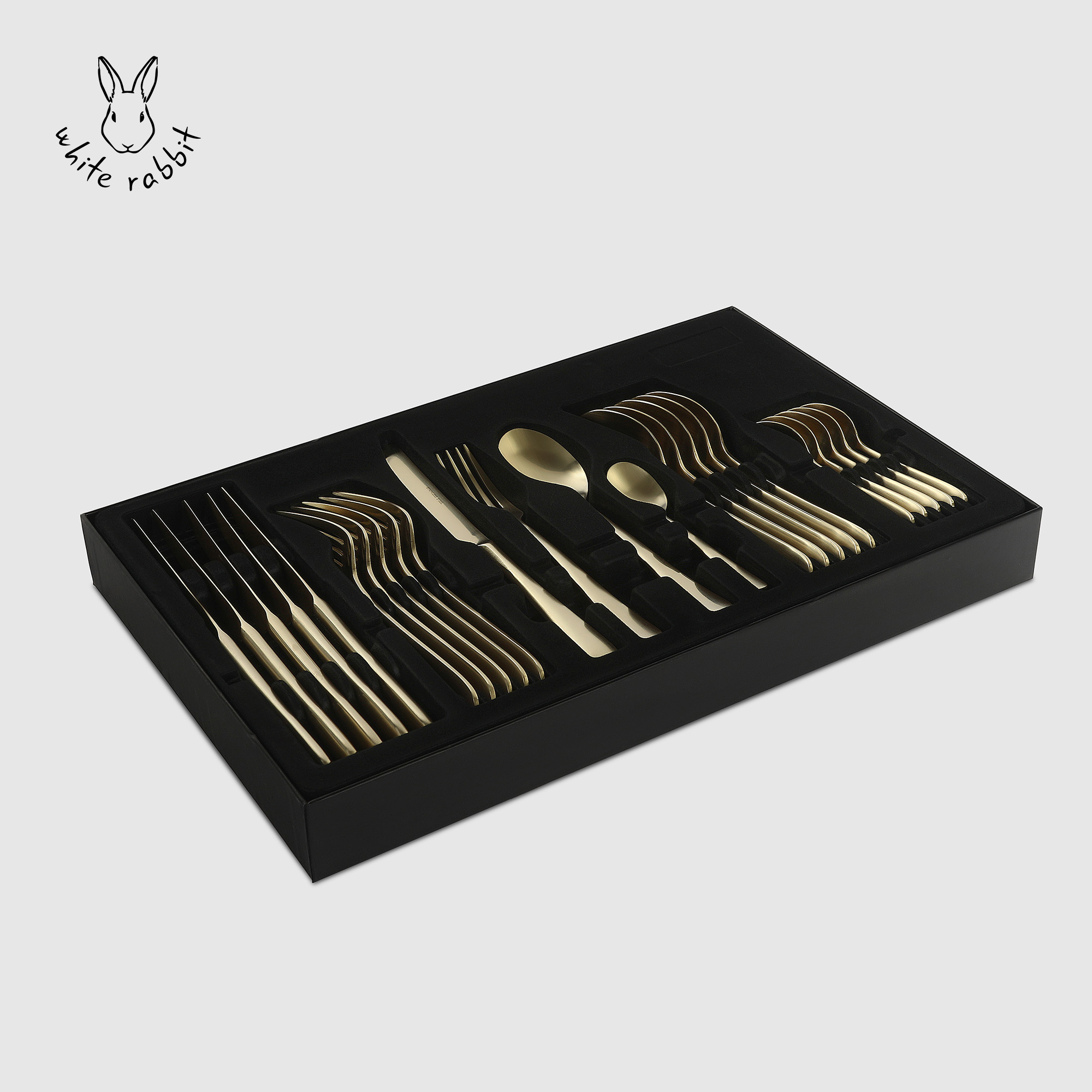 Набор столовых приборов Zibo Fortune Gold 24 предмета