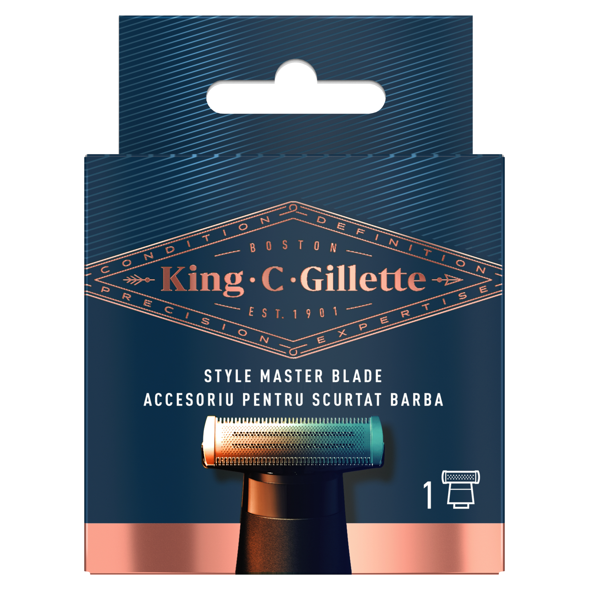 Сменное металлическое лезвие к триммеру King C. Gillette Style Master с 4D-технологией для точного стайлинга сменные кассеты gillette venus smooth 6 шт