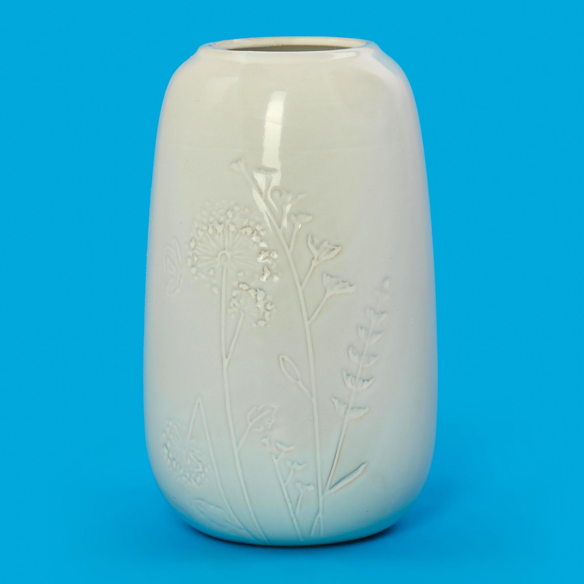 ваза для ов eurasia group фарфоровая корица 19х19х36 см Ваза для цветов Eurasia Group белая 13.5x13.5x22 см