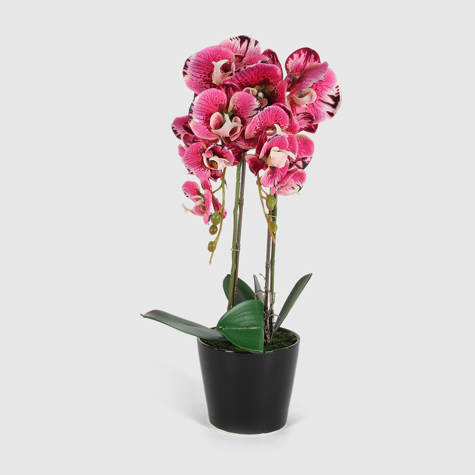 цена Цветок искусственный Fuzhou Light в горшке орхидея тигровая 62 см