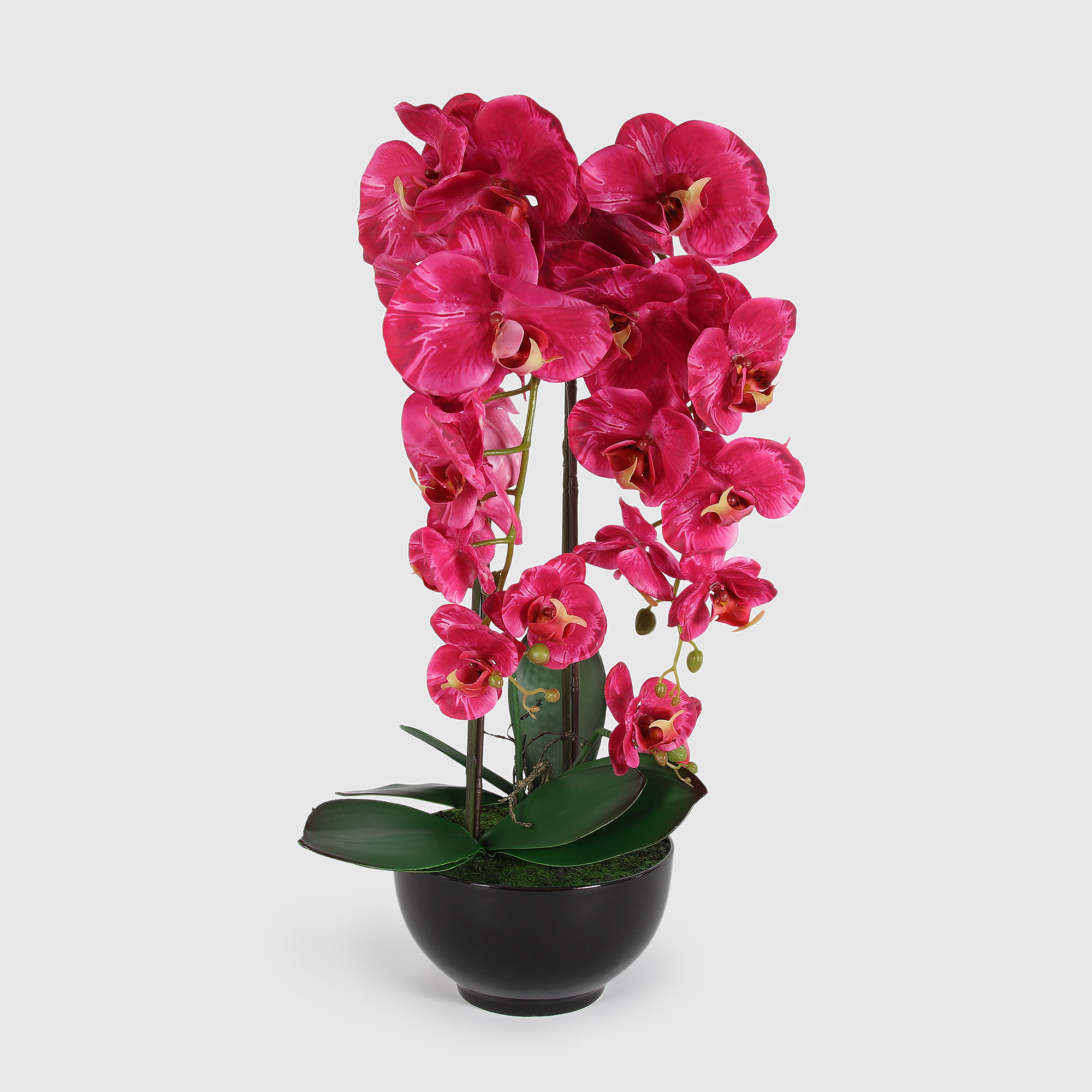 Цветок искусственный Fuzhou Light в горшке орхидея кармин 4 цвета, 62 см ок искусственный конэко о орхидея в декоративном кашпо 57 см
