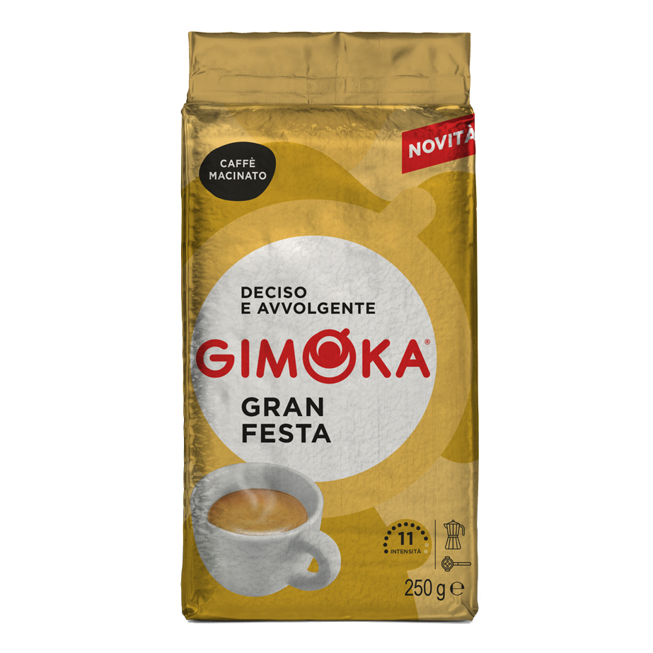 Кофе молотый Gimoka Gran Festa, 250 г кофе brai gran со вкусом рафаэлло свежеобжаренный молотый в фильтр пакете 8 шт по 8 гр
