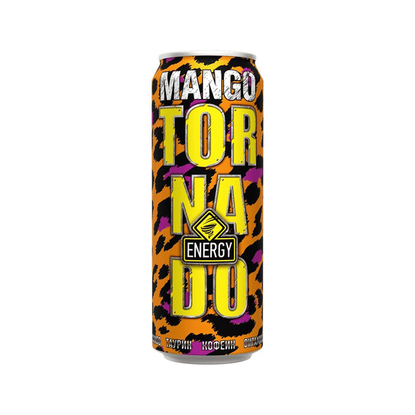 Энергетический напиток Tornado Energy Манго, 0,45 л энергетический напиток lit energy черника 0 45 литра ж б 6 шт в уп