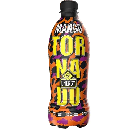 Энергетический напиток Tornado Манго, 473 мл ПЭТ напиток добрый манго маракуйя 0 33 литра газ ж б 12 шт в уп